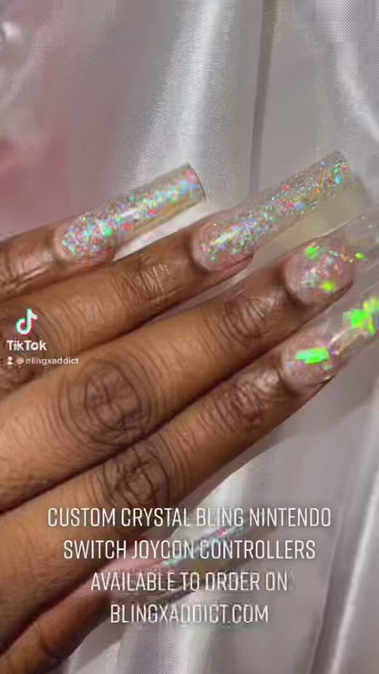 Crystallized Bling Nintendo Switch Joy-Con Controllers