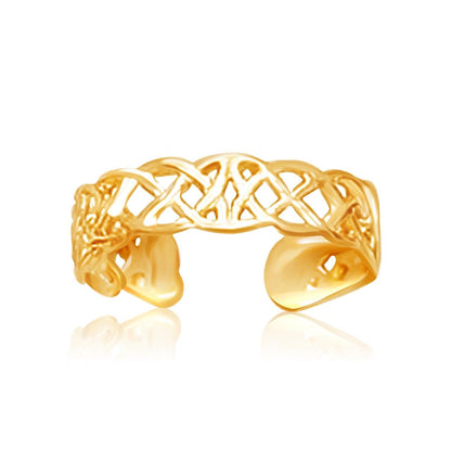 14k Yellow Gold Toe Ring in a Celtic Knot Style ELECTRONICS by MerchMixer | BlingxAddict