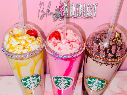 Crystal Bling Frappe Starbucks Cold Cup Tumbler by BlingxAddict | BlingxAddict