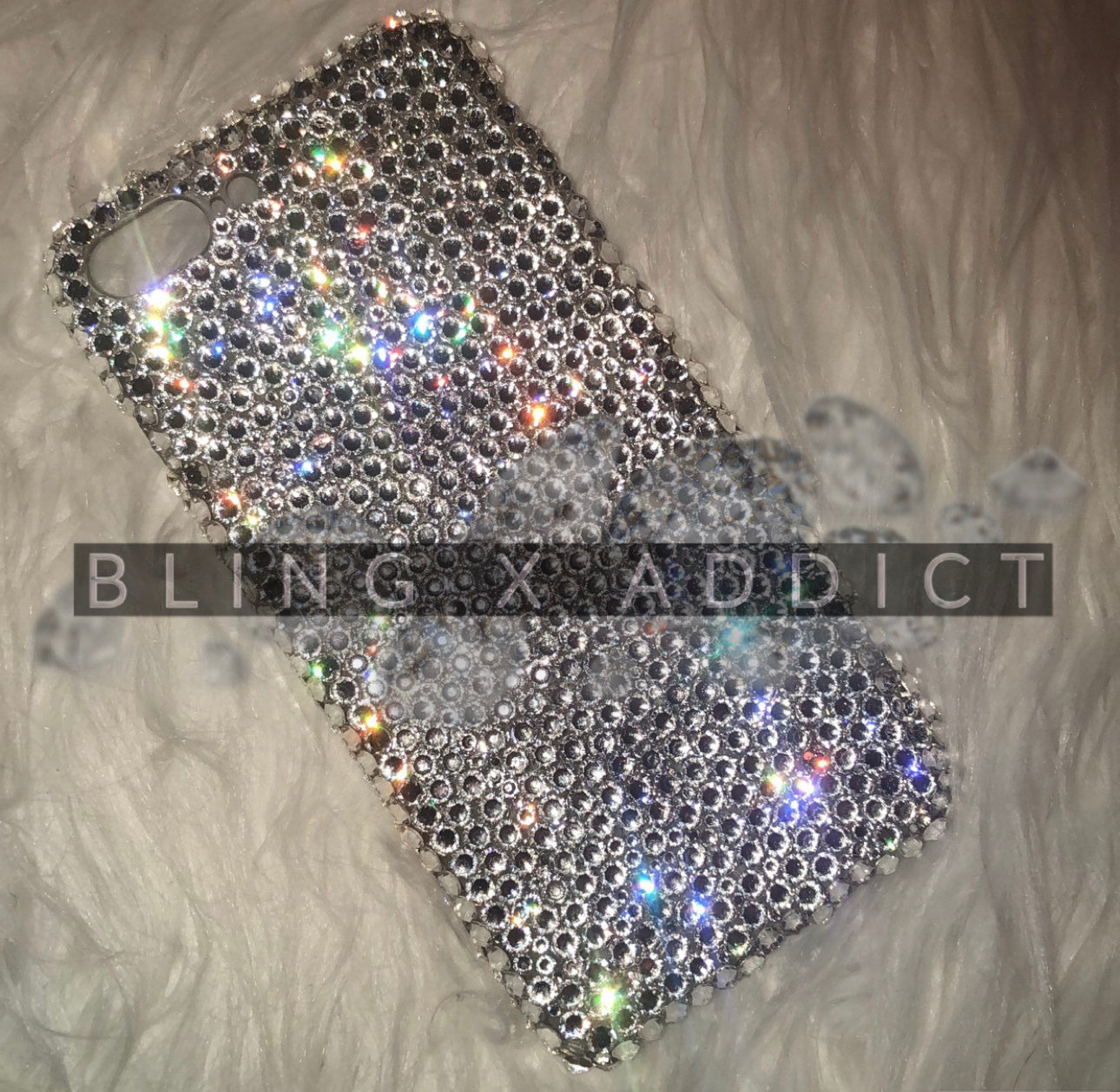 Custom Bedazzled Crystal Bling Phone Case for iPhone, Samsung Galaxy, Google Pixel Devices Cell and Tablet Accessories by BlingxAddict | BlingxAddict