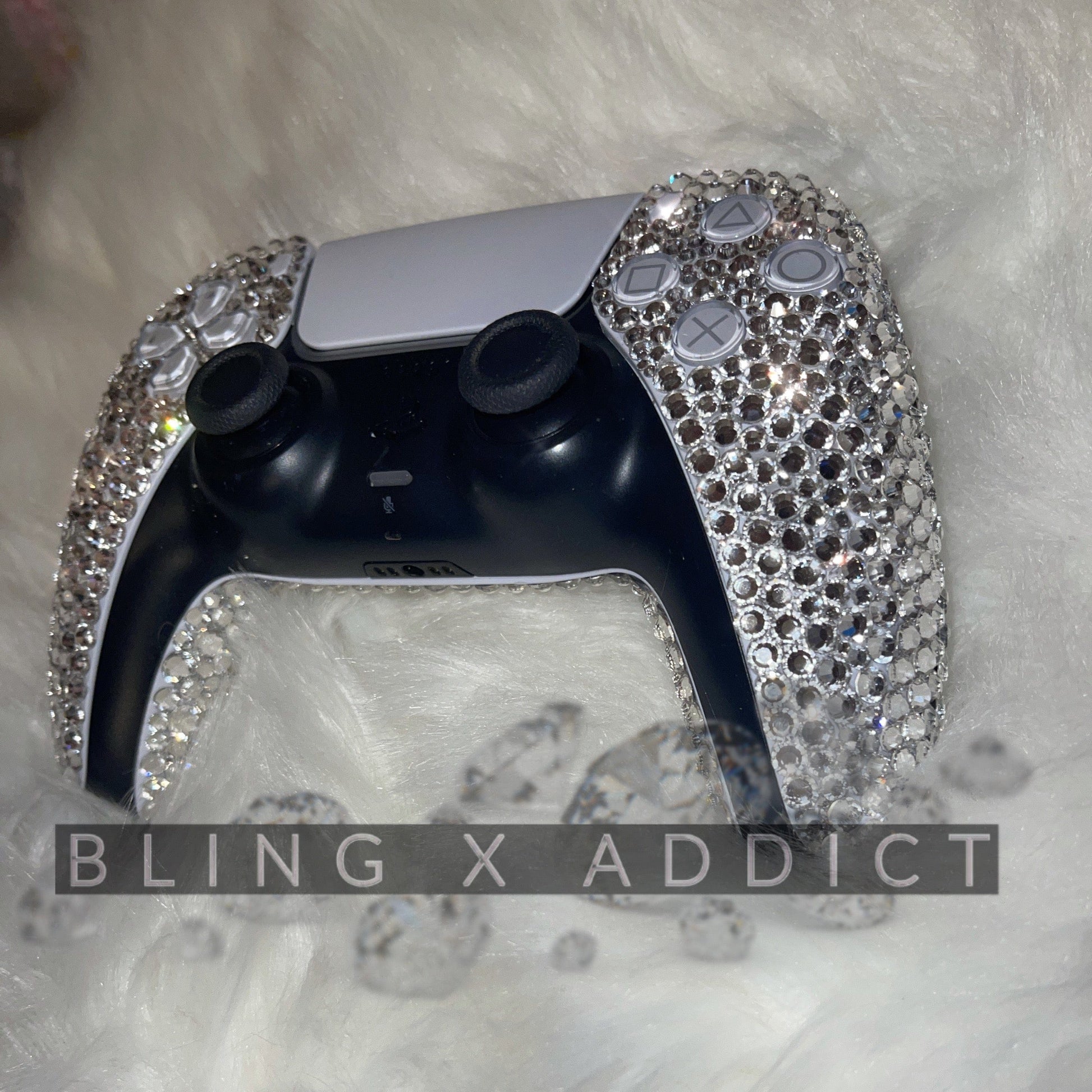 PlayStation 5 Crystal Bling Dual-sense Wireless Controller Game Controller Accessories by Bling Addict | BlingxAddict