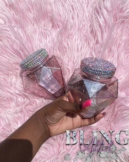 Diamond Bomb 16oz Glass Crystal Tumbler by Bling Addict | BlingxAddict