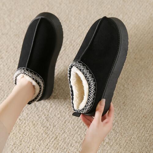 Faux Fur Center-Seam Slippers Shoes by Trendsi | BlingxAddict