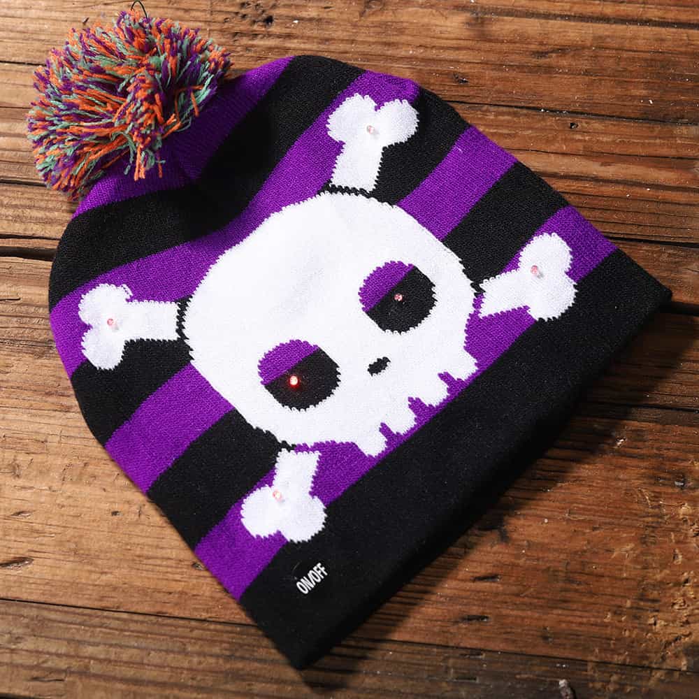 Halloween Light-Up Beanie Style B One Size CLOTHING, SHOES & ACCESSORIES by Trendsi | BlingxAddict