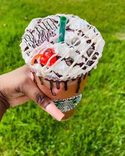 ‘Love You A Latte’ Deco Glitter Globe 24oz Starbucks Tumbler Yes 24oz Tumblers by Bling Addict | BlingxAddict