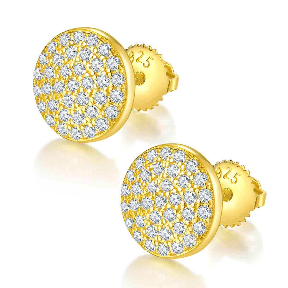 Moissanite 925 Sterling Silver Earrings One Size Jewelry by Trendsi | BlingxAddict