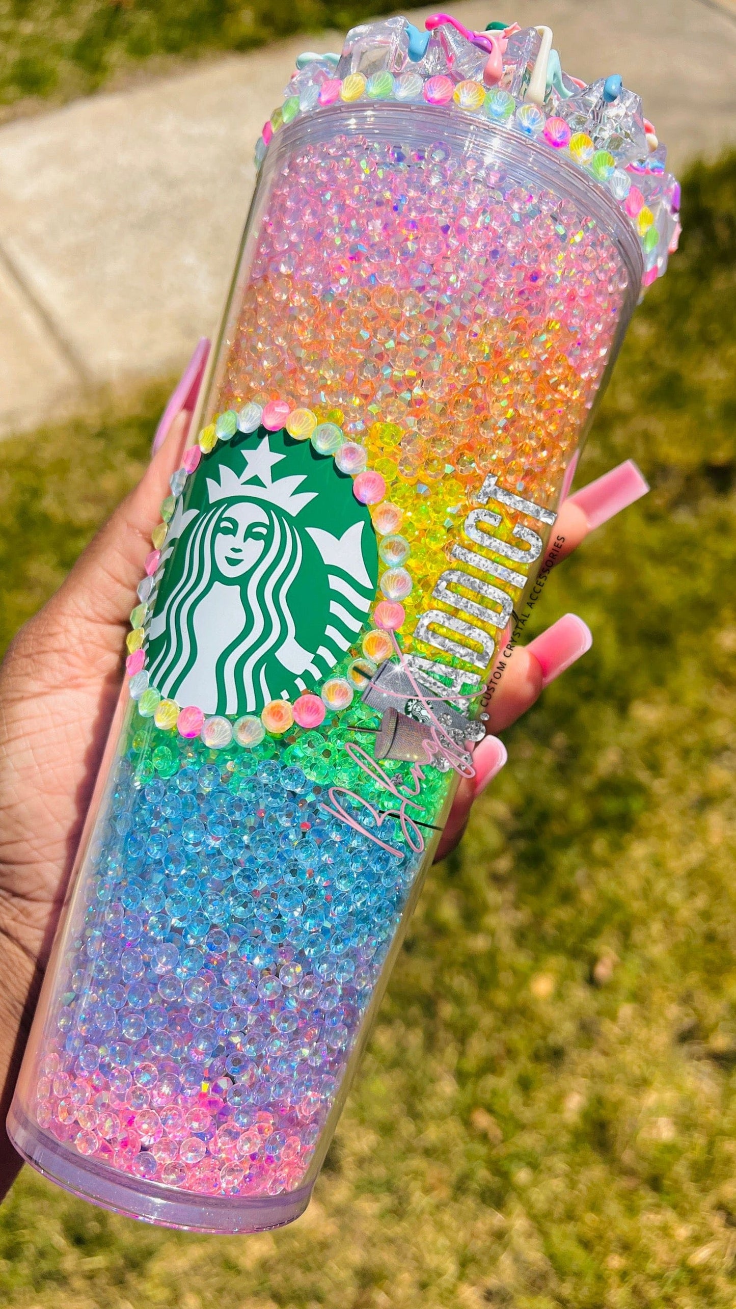 ‘Pastel Rainbow Crush’ Crystal Craze Starbucks Tumbler
