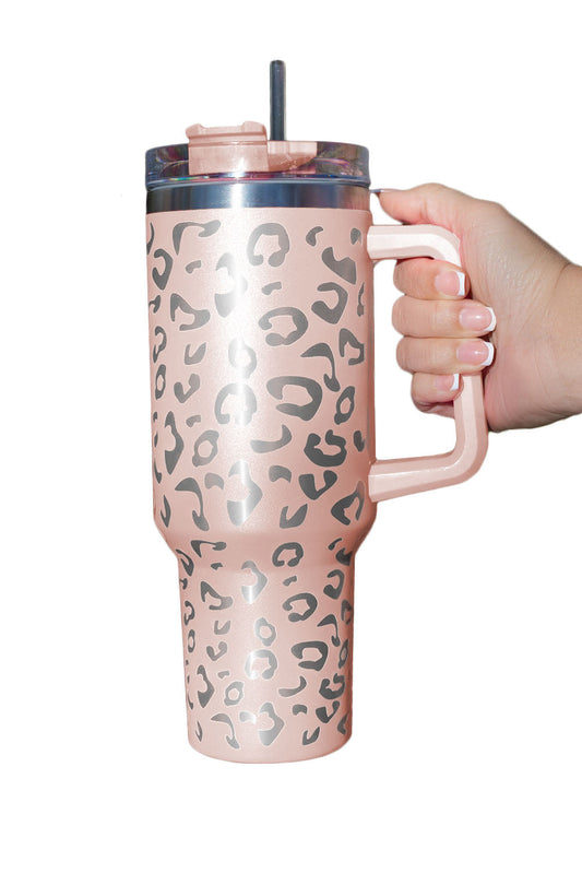 Pink Leopard Spotted Stainless Double Insulated Cup 40oz Accessories by BlingxAddict | BlingxAddict