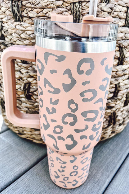 Pink Leopard Spotted Stainless Double Insulated Cup 40oz Accessories by BlingxAddict | BlingxAddict