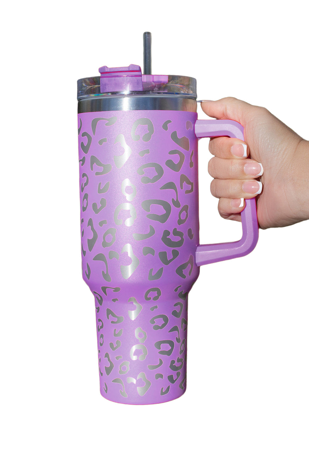 Purple Leopard Spotted Stainless Double Insulated Cup 40oz Purple ONE SIZE 304 stainless steel Accessories by BlingxAddict | BlingxAddict
