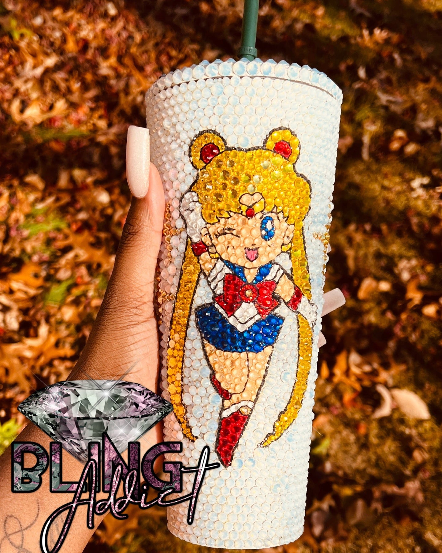 Sailor Moon Chibi Bling Starbucks Tumbler Tumblers by Bling Addict | BlingxAddict