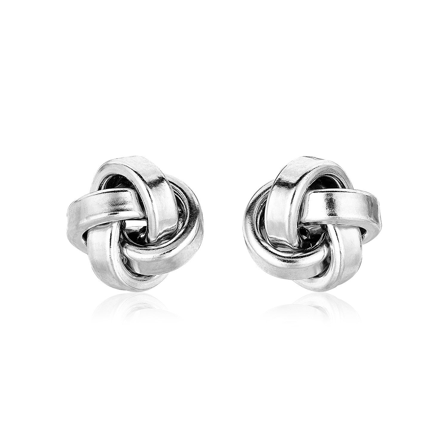 Sterling Silver Polished Love Knot Earrings ELECTRONICS by MerchMixer | BlingxAddict