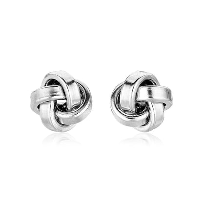 Sterling Silver Polished Love Knot Earrings ELECTRONICS by MerchMixer | BlingxAddict