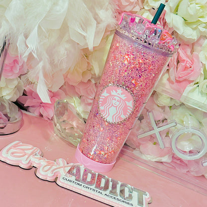 ‘Strawberry Crush’ Crystal Craze Starbucks Tumbler 16oz No by Bling Addict | BlingxAddict