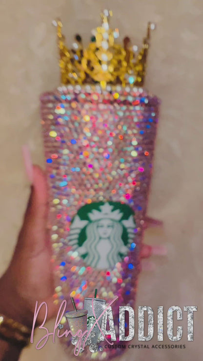 'I’m The Queen' Custom Swarovski Crystal 24oz Starbucks Crown Tumbler