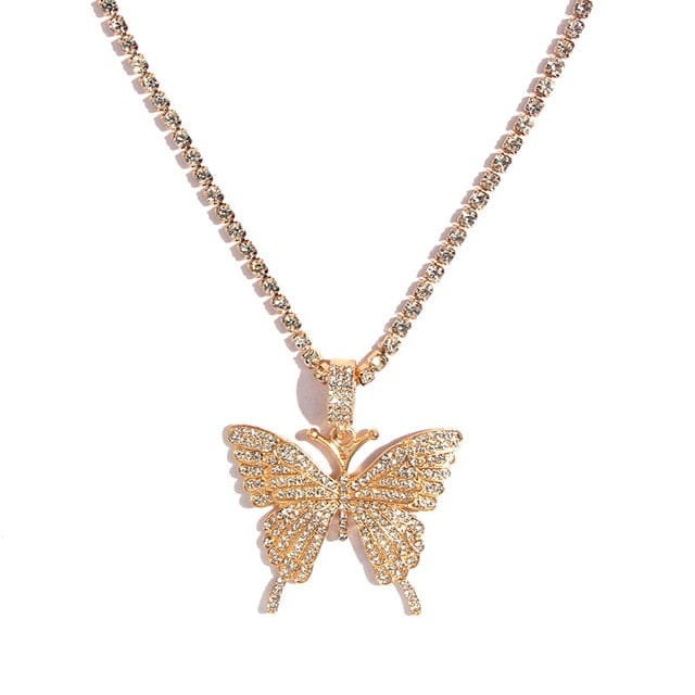 'Always Fly' Butterfly Pendant Necklace Gold Necklaces by Bling Addict | BlingxAddict