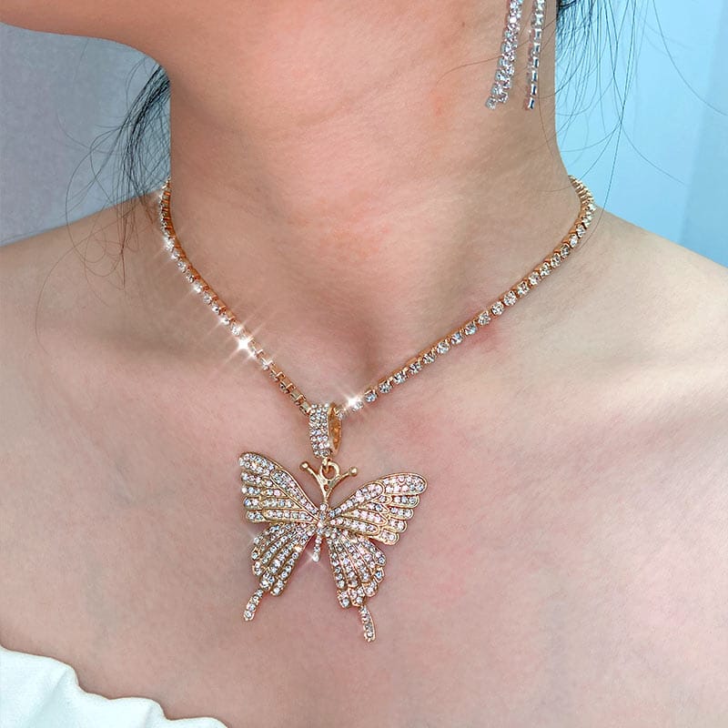'Always Fly' Butterfly Pendant Necklace Necklaces by Bling Addict | BlingxAddict
