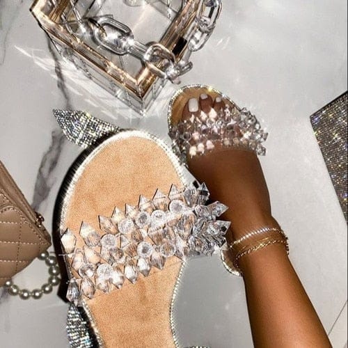 'Angel Ice' Sandals Apricot 10.5 Shoes by Bling Addict | BlingxAddict