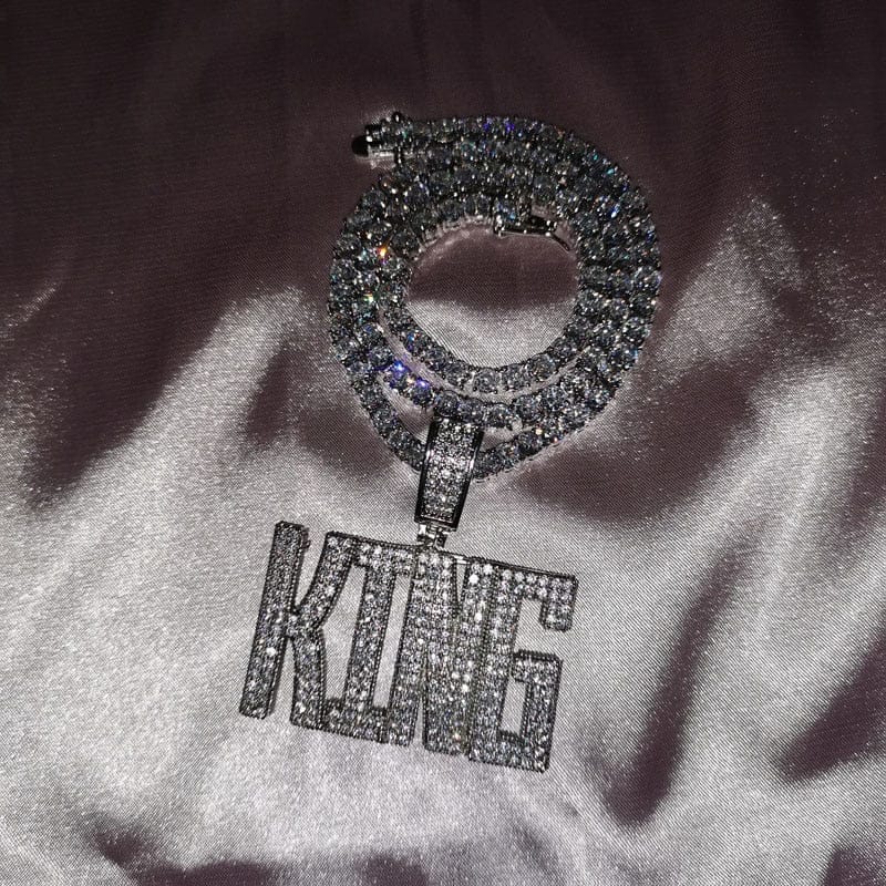 'Big Bidness' Capitalized Custom Name Tennis Chain Necklaces by Bling Addict | BlingxAddict