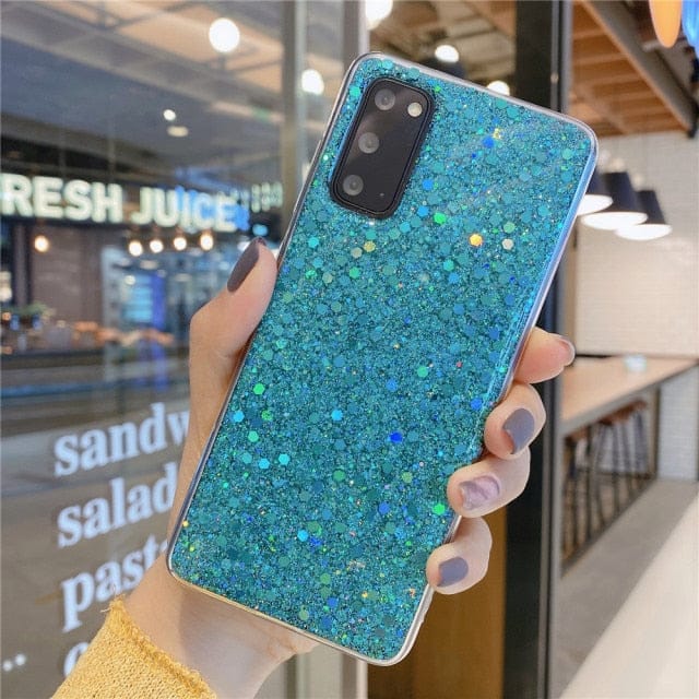 Bling Glitter Sequins Phone Case For Samsung Galaxy For Samsung S20 Green Mobile Phone Cases by Bling Addict | BlingxAddict