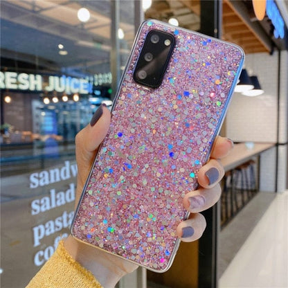Bling Glitter Sequins Phone Case For Samsung Galaxy For Samsung S20 Plus Pink Mobile Phone Cases by Bling Addict | BlingxAddict