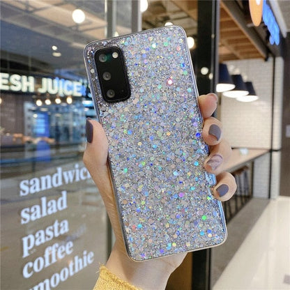 Bling Glitter Sequins Phone Case For Samsung Galaxy For Samsung S20 Silver Mobile Phone Cases by Bling Addict | BlingxAddict