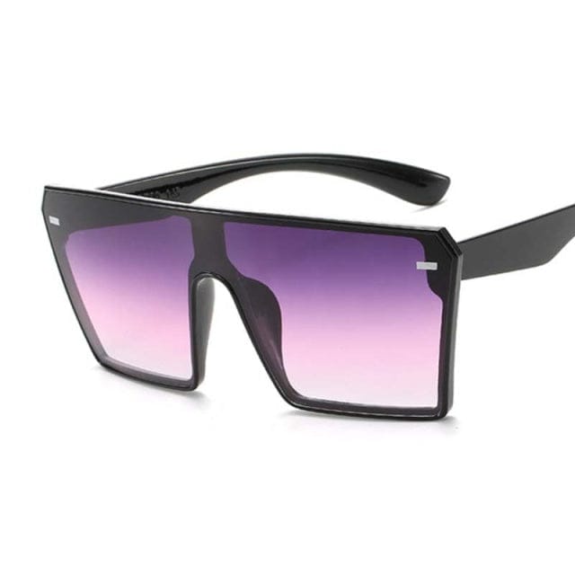 'Blocka' Vintage Square Oversized Sunglasses Purple/Pink by BlingxAddict | BlingxAddict