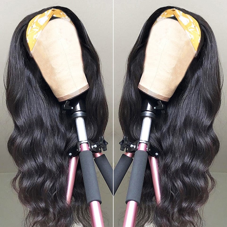 Brazilian Body Wave Human Hair Headband Wig Hair Extensions by Bling Addict | BlingxAddict