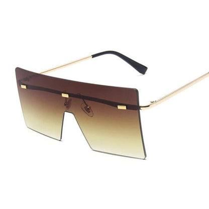 'Candy Shade' Vintage Oversized Square Sunglasses Gold/Brown by BlingxAddict | BlingxAddict