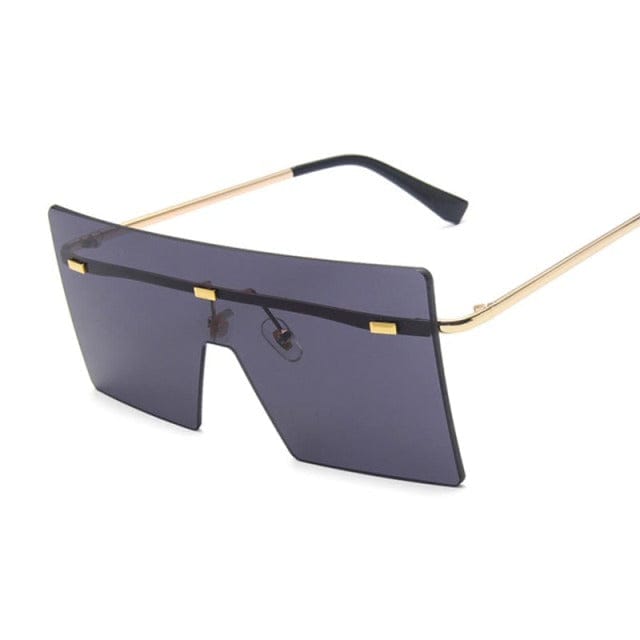 'Candy Shade' Vintage Oversized Square Sunglasses Gold/Gray by BlingxAddict | BlingxAddict