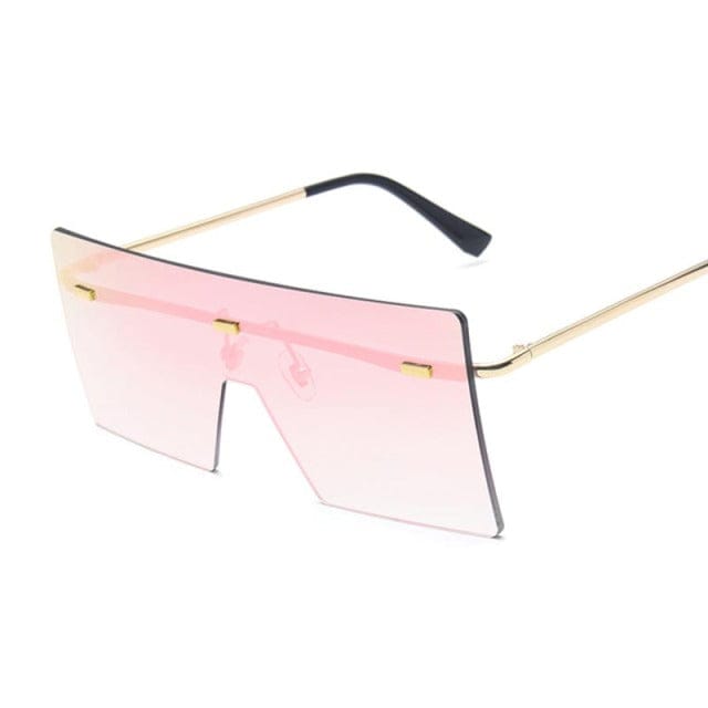 'Candy Shade' Vintage Oversized Square Sunglasses Gold Pink by BlingxAddict | BlingxAddict