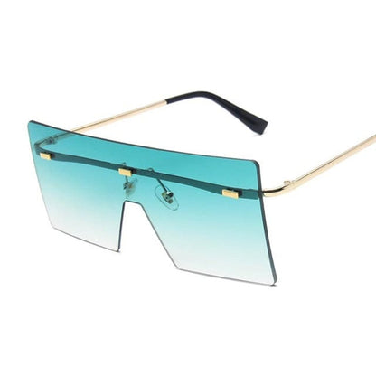 'Candy Shade' Vintage Oversized Square Sunglasses Ombre Green by BlingxAddict | BlingxAddict