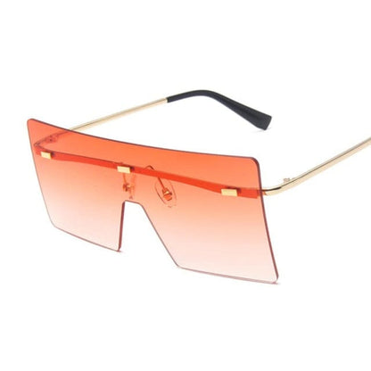 'Candy Shade' Vintage Oversized Square Sunglasses Ombre Orange by BlingxAddict | BlingxAddict