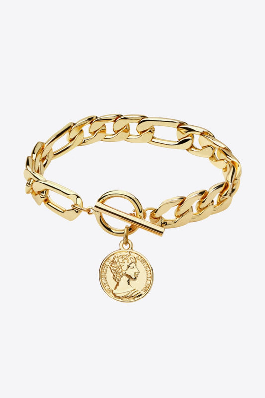'ChaChing!' Chunky Chain Toggle Clasp Bracelet Gold Bracelets by Trendsi | BlingxAddict