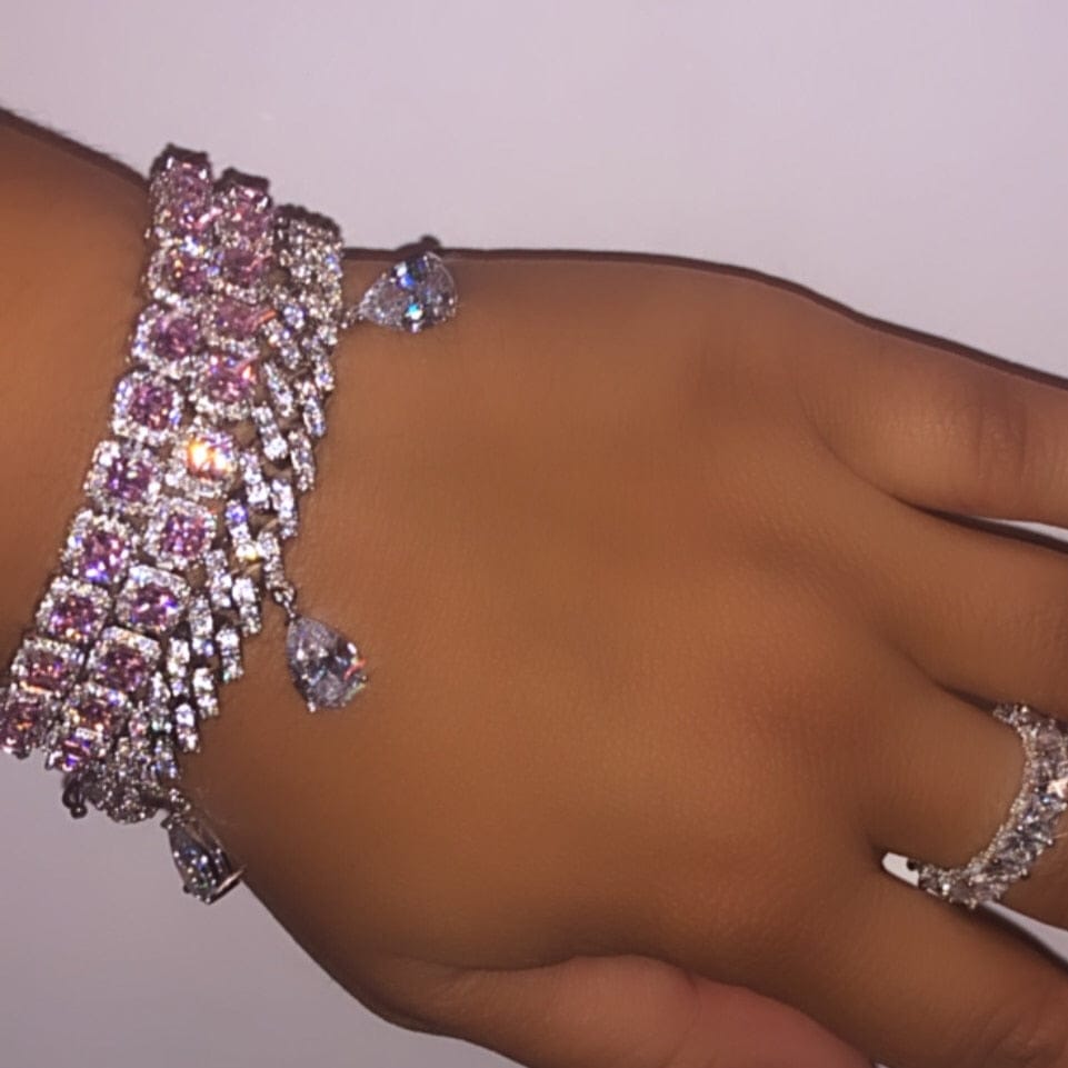 Crystal Drop Cuban Link Bracelet Bracelets by Bling Addict | BlingxAddict