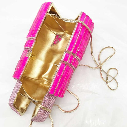 'Crystal Lips' 'Luxury Lipstick Clutch Bag Lips Stick Bag by Bling Addict | BlingxAddict
