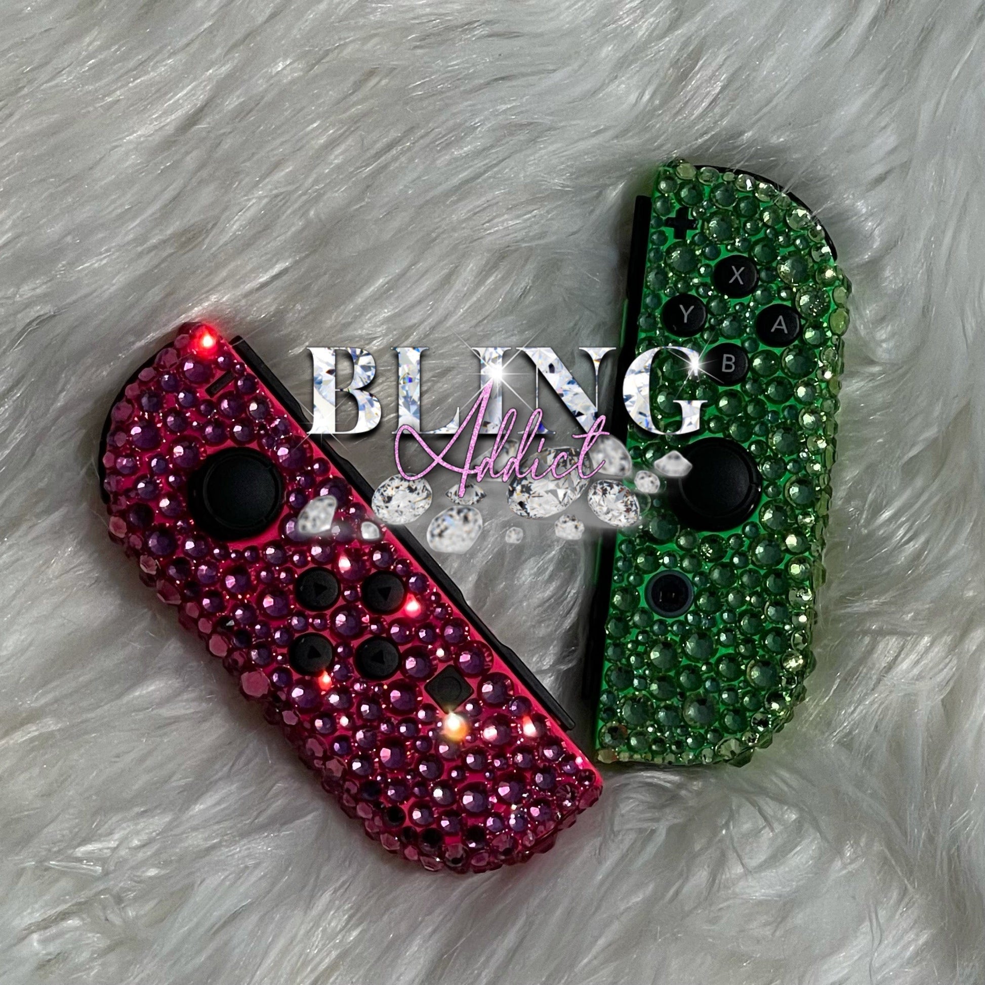 Crystallized Bling Nintendo Switch Joy-Con Controllers by Bling Addict | BlingxAddict