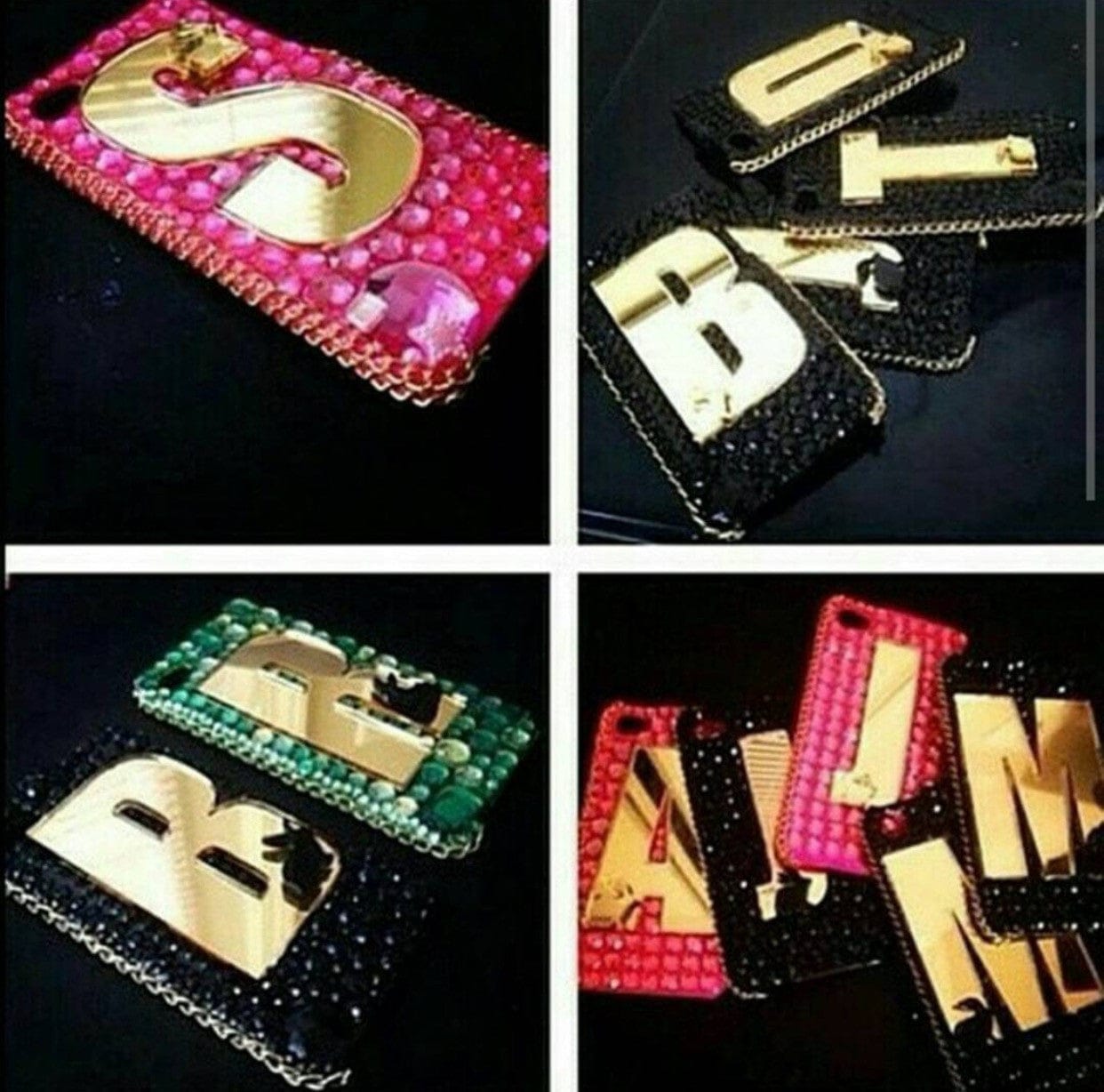 Design: Initial Letter Bling Case -  - ai-candy-bling.myshopify.com