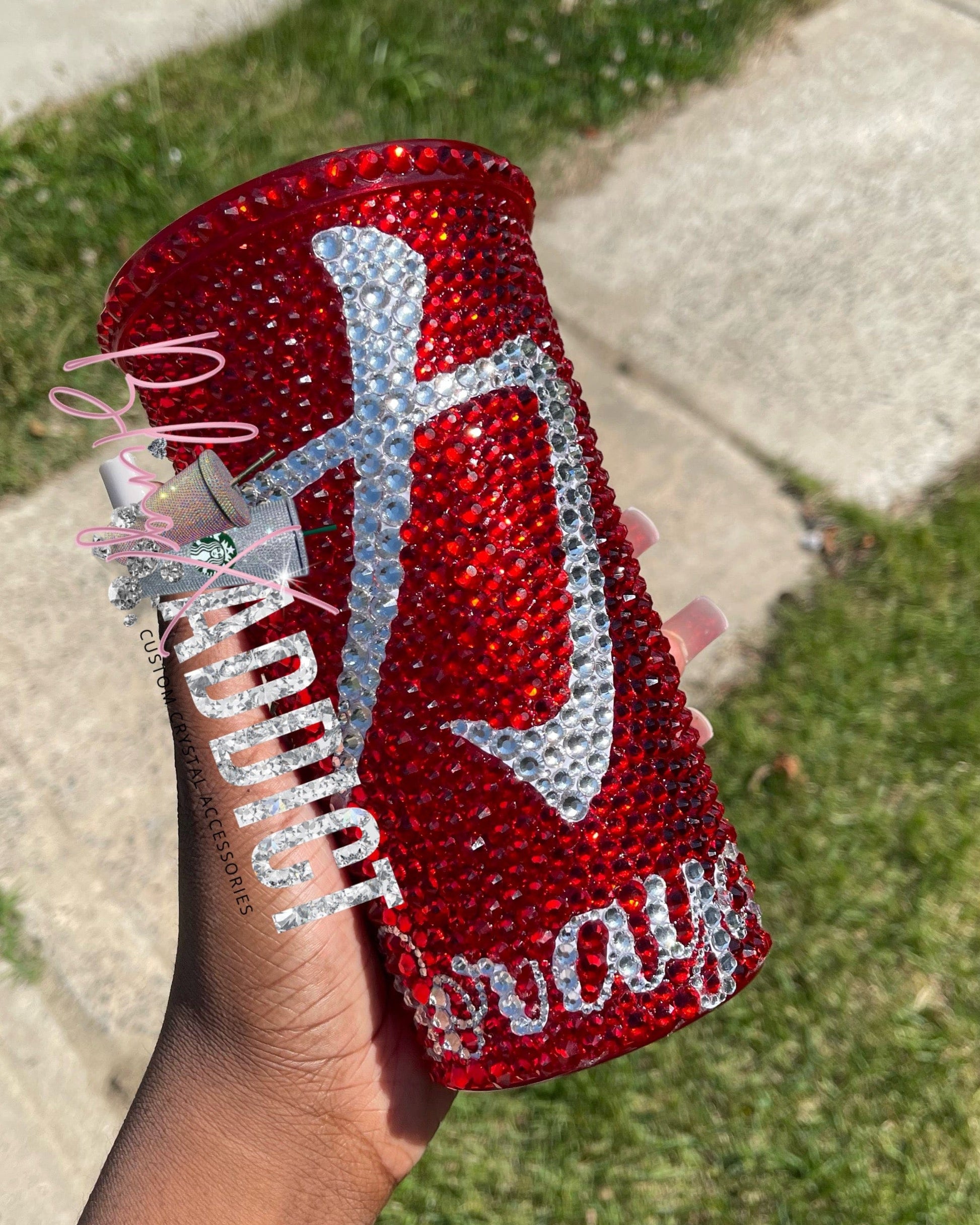 Fa Mulan Strength or Courage Crystal Bling Tumbler Cup Tumblers by Bling Addict | BlingxAddict