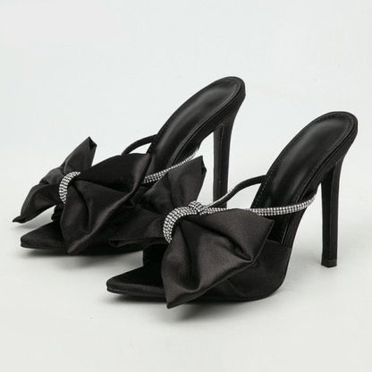 'Fancy' Toe Crystal Bowknot Slippers Shoes by BlingxAddict | BlingxAddict