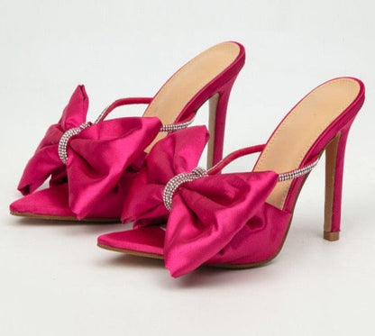 'Fancy' Toe Crystal Bowknot Slippers Shoes by BlingxAddict | BlingxAddict