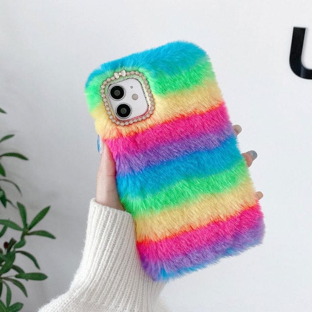 'Fuzzy Warmth" Faux iPhone Case for iphone 12Pro MAX Colorful 1 by Bling Addict | BlingxAddict