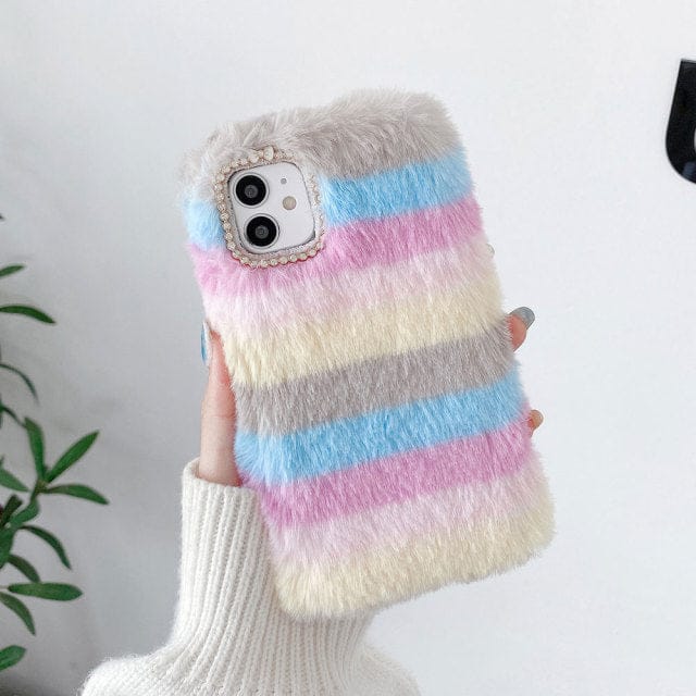 'Fuzzy Warmth" Faux iPhone Case for iphone X Colorful 2 by Bling Addict | BlingxAddict