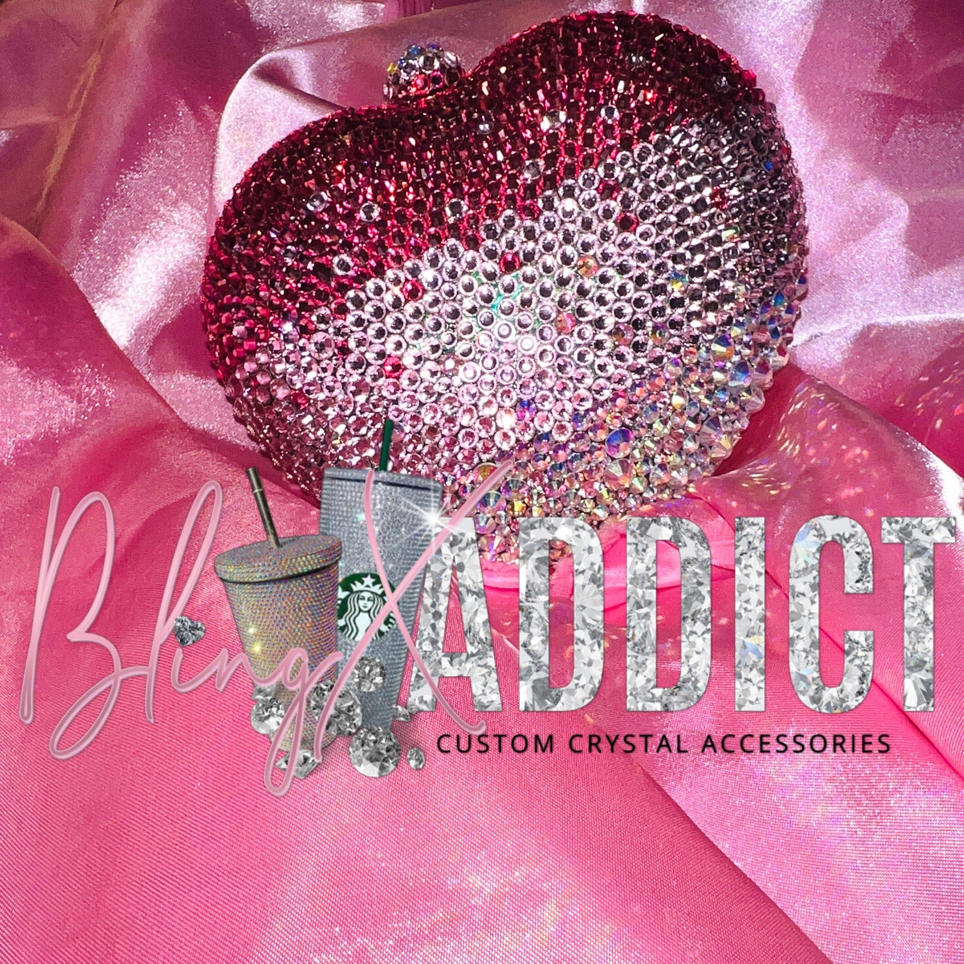 'Glass Heart' Crystal Clutch Ombré No Arts & Crafts by Bling Addict | BlingxAddict