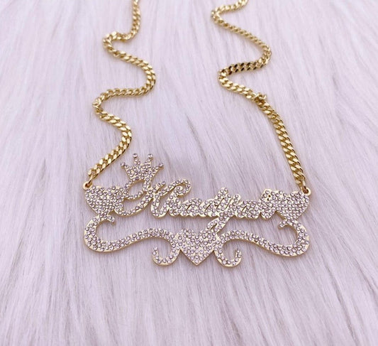 'Heartfelt' Custom Name Necklace Necklaces by Bling Addict | BlingxAddict