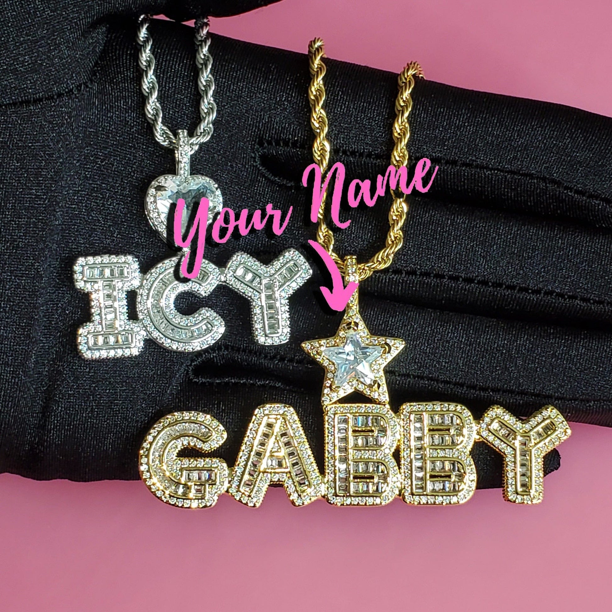 'Hearts & Starz' Personalized Custom Necklace Necklaces by Bling Addict | BlingxAddict