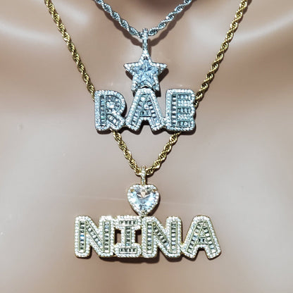 'Hearts & Starz' Personalized Custom Necklace Necklaces by Bling Addict | BlingxAddict