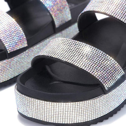 'Ice Block' Buckle Platform Sandals Shoes by BlingxAddict | BlingxAddict
