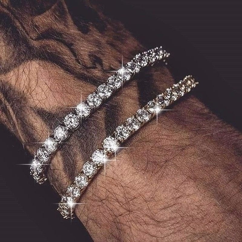 'Iced Out' Crystal Single/Double Row Tennis Bracelet by Bling Addict | BlingxAddict