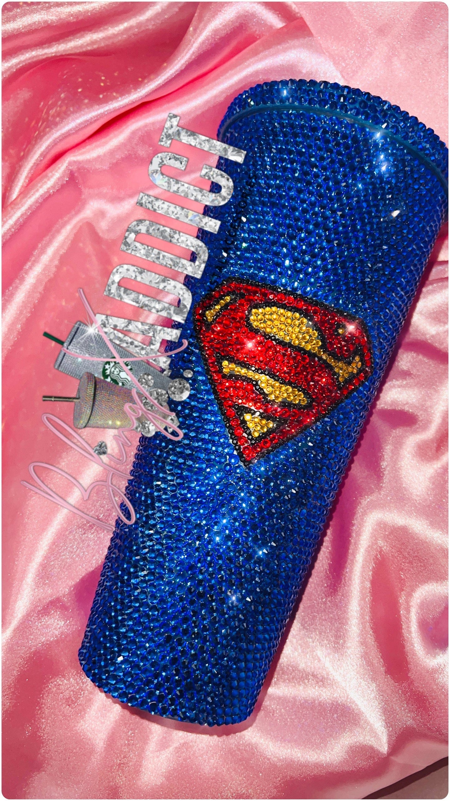 ‘It’s A Bird, It’s A Plane’ Superman/Superwoman Crystal Tumbler by Bling Addict | BlingxAddict